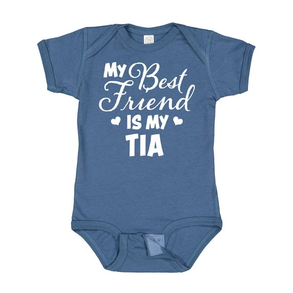 Inktastic My Best Friend is My Tia with Hearts Boys or Girls Baby Bodysuit