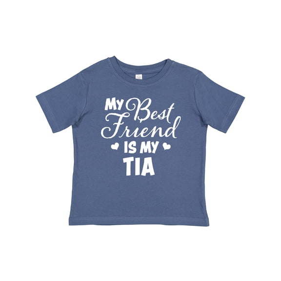 Inktastic My Best Friend is My Tia with Hearts Boys or Girls Baby T-Shirt