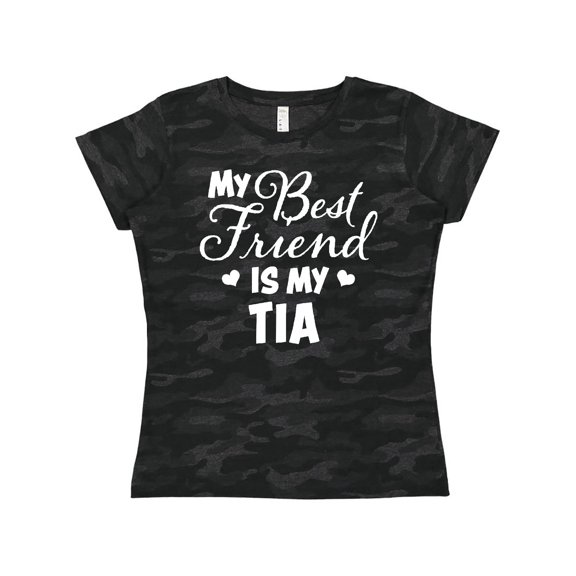 Inktastic My Best Friend is My Tia with Hearts Women's T-Shirt