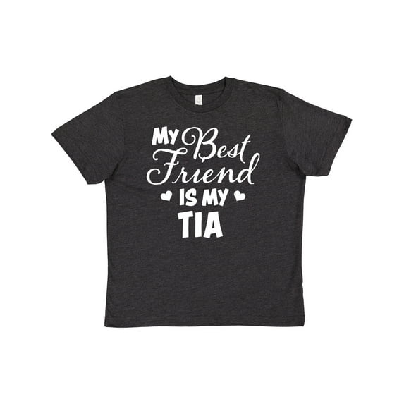 Inktastic My Best Friend is My Tia with Hearts Youth T-Shirt