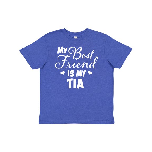 Inktastic My Best Friend is My Tia with Hearts Youth T-Shirt