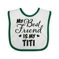 thumbnail image 1 of Inktastic My Best Friend is My Titi with Hearts Boys or Girls Baby Bib, 1 of 4