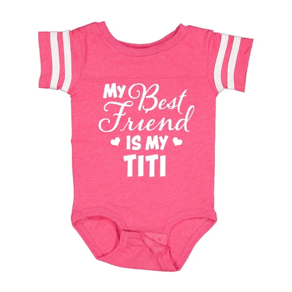 Inktastic My Best Friend is My Titi with Hearts Boys or Girls Baby Bodysuit