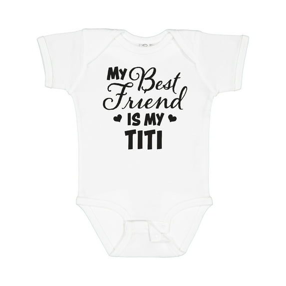 Inktastic My Best Friend is My Titi with Hearts Boys or Girls Baby Bodysuit