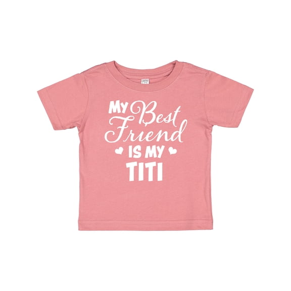 Inktastic My Best Friend is My Titi with Hearts Boys or Girls Baby T-Shirt