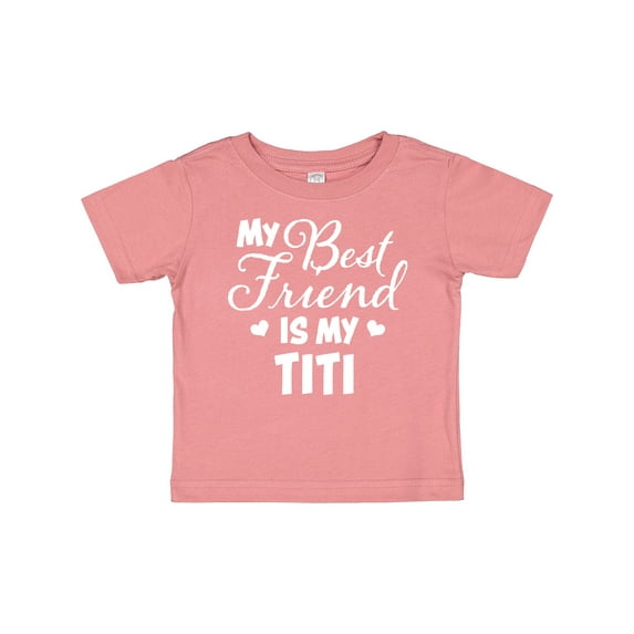 Inktastic My Best Friend is My Titi with Hearts Boys or Girls Baby T-Shirt