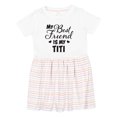 thumbnail image 1 of Inktastic My Best Friend is My Titi with Hearts Girls Toddler Dress, 1 of 5