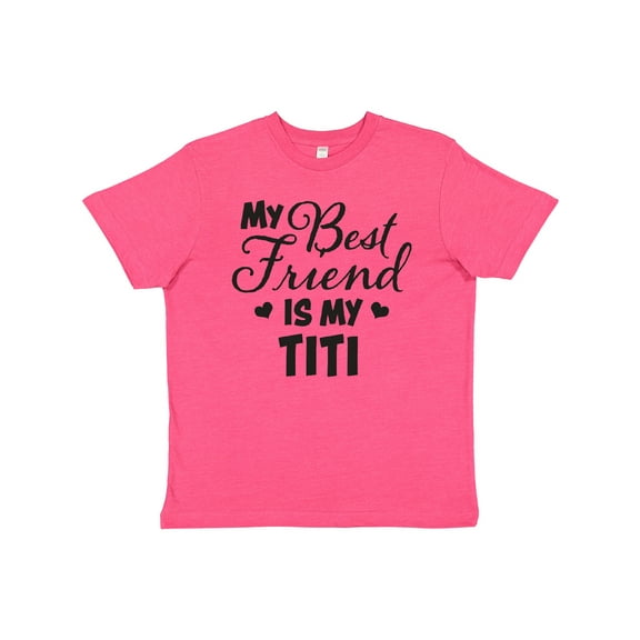 Inktastic My Best Friend is My Titi with Hearts Youth T-Shirt