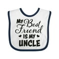 thumbnail image 1 of Inktastic My Best Friend is My Uncle with Hearts Boys or Girls Baby Bib, 1 of 4