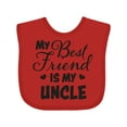 thumbnail image 1 of Inktastic My Best Friend is My Uncle with Hearts Boys or Girls Baby Bib, 1 of 4