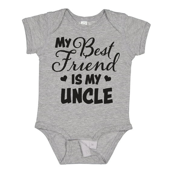 Inktastic My Best Friend is My Uncle with Hearts Boys or Girls Baby Bodysuit