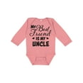 thumbnail image 1 of Inktastic My Best Friend is My Uncle with Hearts Boys or Girls Long Sleeve Baby Bodysuit, 1 of 5