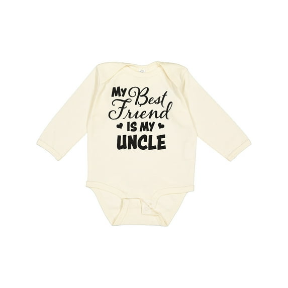 Inktastic My Best Friend is My Uncle with Hearts Boys or Girls Long Sleeve Baby Bodysuit