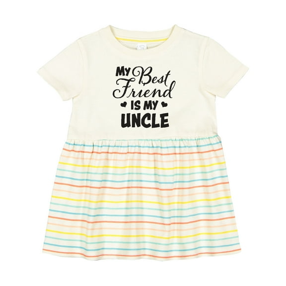 Inktastic My Best Friend is My Uncle with Hearts Girls Baby Dress