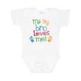 thumbnail image 1 of Inktastic My Big Bro Loves Me Little Brother Sister Boys or Girls Baby Bodysuit, 1 of 5