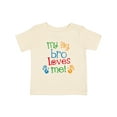 thumbnail image 1 of Inktastic My Big Bro Loves Me Little Brother Sister Boys or Girls Baby T-Shirt, 1 of 5