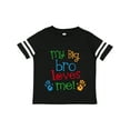 thumbnail image 1 of Inktastic My Big Bro Loves Me Little Brother Sister Boys or Girls Toddler T-Shirt, 1 of 5