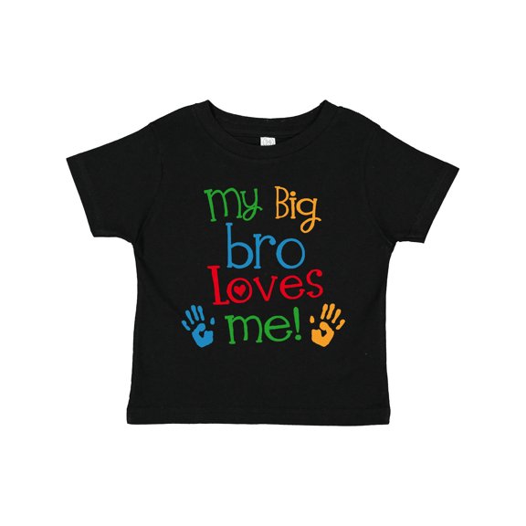 Inktastic My Big Bro Loves Me Little Brother Sister Boys or Girls Toddler T-Shirt