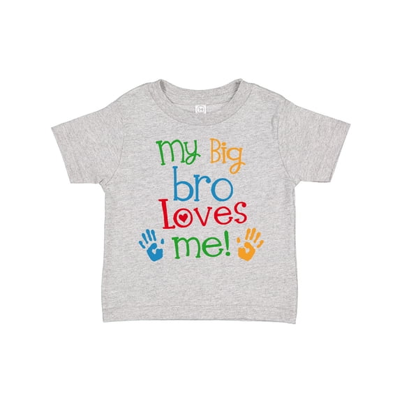 Inktastic My Big Bro Loves Me Little Brother Sister Boys or Girls Toddler T-Shirt