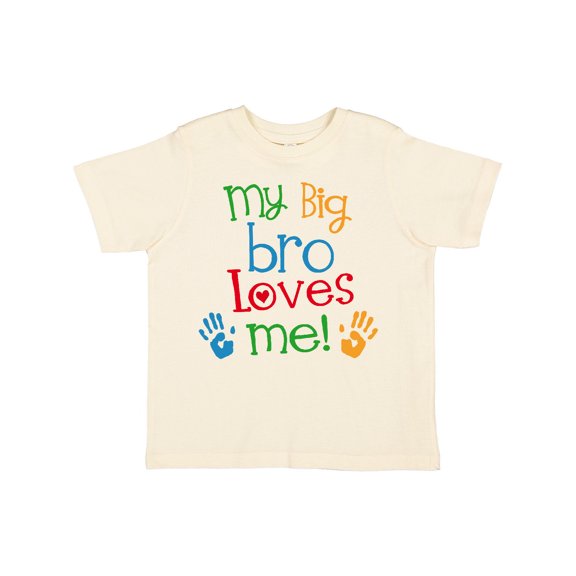 Inktastic My Big Bro Loves Me Little Brother Sister Boys or Girls Toddler T-Shirt