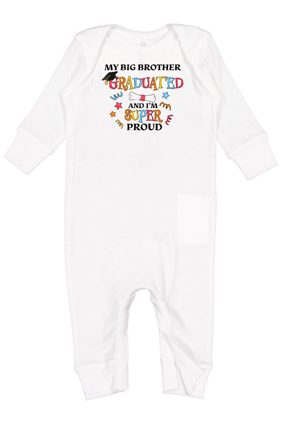 My Big Brother Graduated and I'm Super Proud Baby Romper Coveralls
