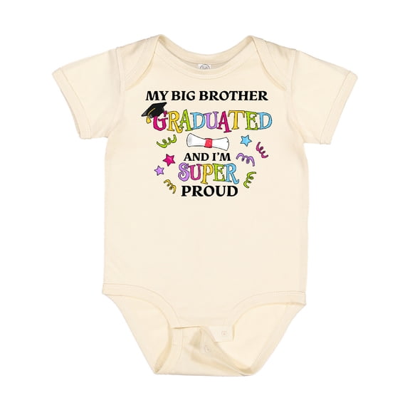 Inktastic My Big Brother Graduated and I'm Super Proud Boys or Girls Baby Bodysuit