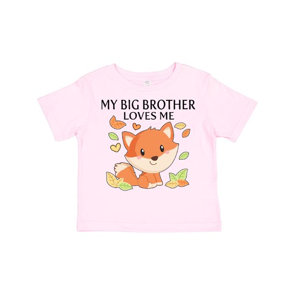 Inktastic My Big Brother Loves Me- Little Fox Boys or Girls Toddler T-Shirt