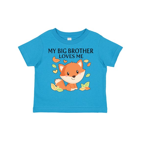 Inktastic My Big Brother Loves Me- Little Fox Boys or Girls Toddler T-Shirt