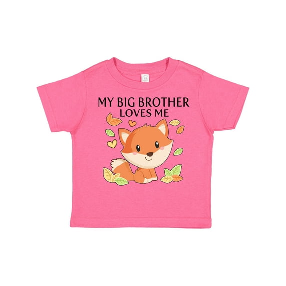 Inktastic My Big Brother Loves Me- Little Fox Boys or Girls Toddler T-Shirt