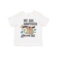 thumbnail image 1 of Inktastic My Big Brother Loves Me with Sloth and Hearts Boys or Girls Toddler T-Shirt, 1 of 5