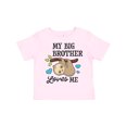 thumbnail image 1 of Inktastic My Big Brother Loves Me with Sloth and Hearts Boys or Girls Toddler T-Shirt, 1 of 5