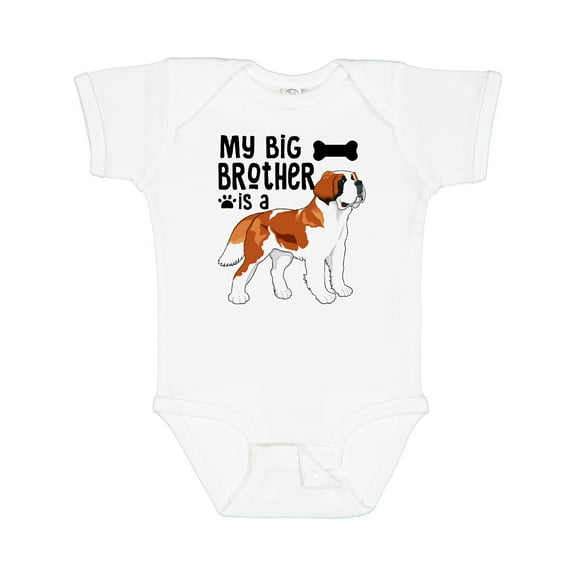 Inktastic My Big Brother is a Saint Bernard Boys or Girls Baby Bodysuit