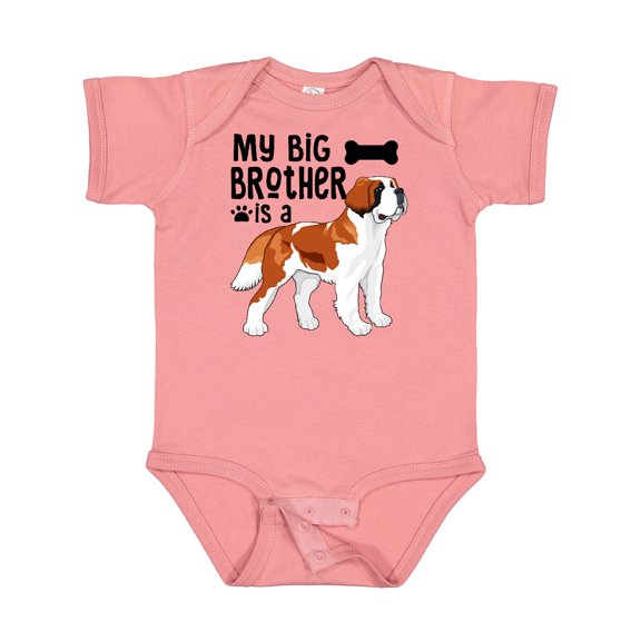 Inktastic My Big Brother is a Saint Bernard Boys or Girls Baby Bodysuit
