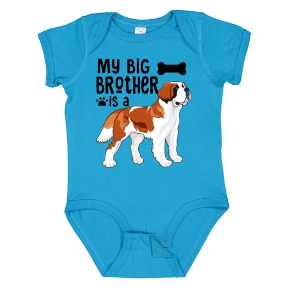 Inktastic My Big Brother is a Saint Bernard Boys or Girls Baby Bodysuit