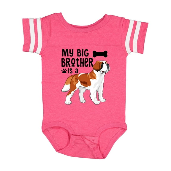Inktastic My Big Brother is a Saint Bernard Boys or Girls Baby Bodysuit
