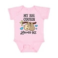 thumbnail image 1 of Inktastic My Big Cousin Loves Me with Sloth and Hearts Boys or Girls Baby Bodysuit, 1 of 5