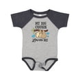 thumbnail image 1 of Inktastic My Big Cousin Loves Me with Sloth and Hearts Boys or Girls Baby Bodysuit, 1 of 5