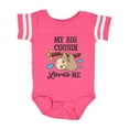 thumbnail image 1 of Inktastic My Big Cousin Loves Me with Sloth and Hearts Boys or Girls Baby Bodysuit, 1 of 5