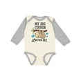 thumbnail image 1 of Inktastic My Big Cousin Loves Me with Sloth and Hearts Boys or Girls Long Sleeve Baby Bodysuit, 1 of 5