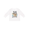 thumbnail image 1 of Inktastic My Big Cousin Loves Me with Sloth and Hearts Boys or Girls Long Sleeve Toddler T-Shirt, 1 of 5