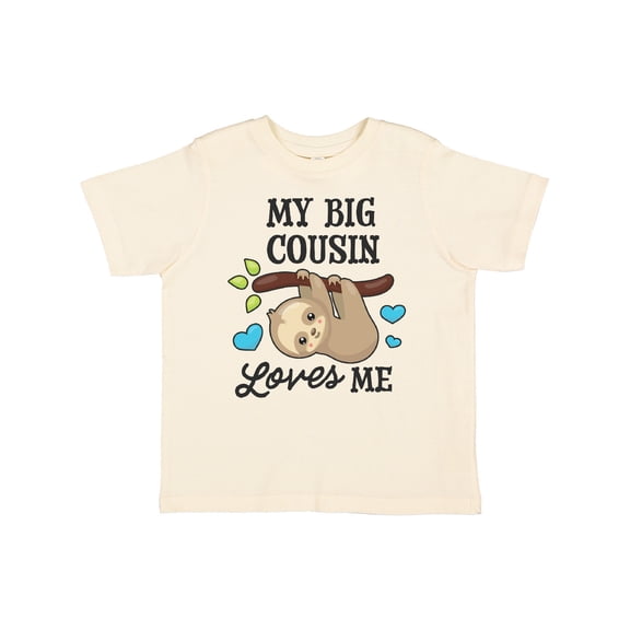 Inktastic My Big Cousin Loves Me with Sloth and Hearts Boys or Girls Toddler T-Shirt