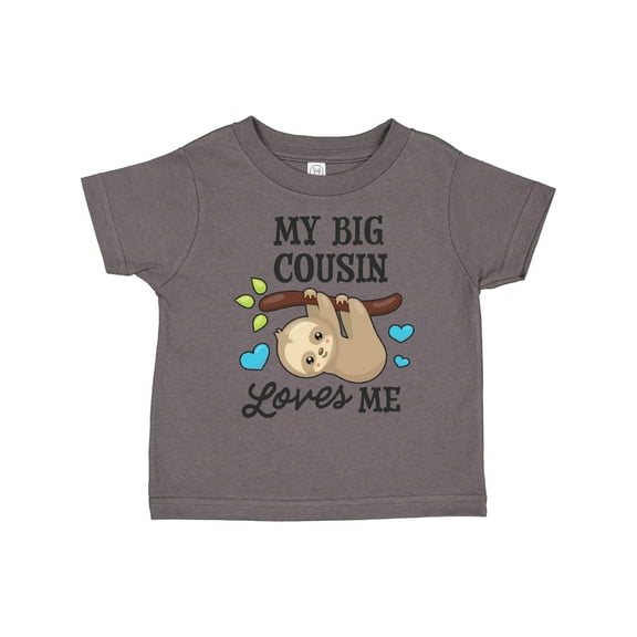 Inktastic My Big Cousin Loves Me with Sloth and Hearts Boys or Girls Toddler T-Shirt