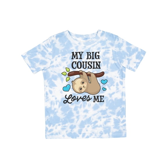Inktastic My Big Cousin Loves Me with Sloth and Hearts Boys or Girls Toddler T-Shirt