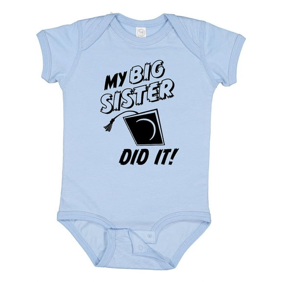 Inktastic My Big Sister Did It Boys or Girls Baby Bodysuit