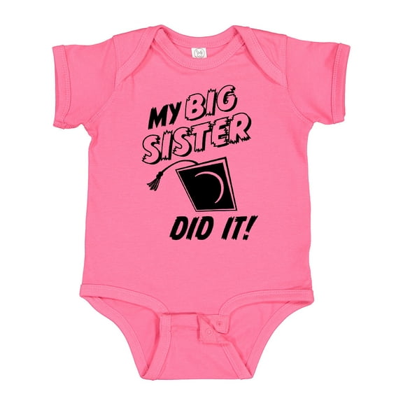 Inktastic My Big Sister Did It Boys or Girls Baby Bodysuit