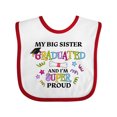thumbnail image 1 of Inktastic My Big Sister Graduated and I'm Super Proud Boys or Girls Baby Bib, 1 of 4