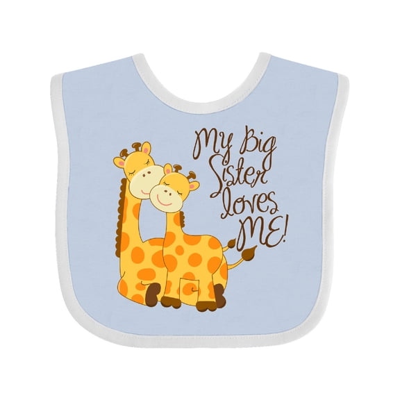 Inktastic My Big Sister Loves Me Boys or Girls Baby Bib