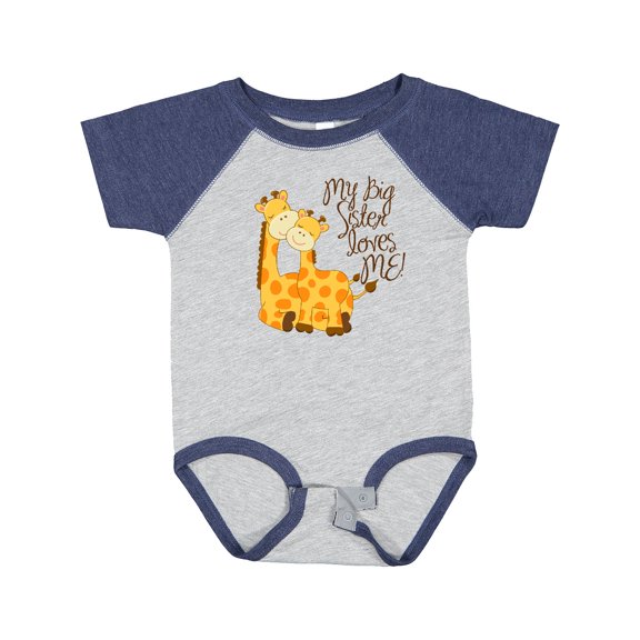 Inktastic My Big Sister Loves Me Boys or Girls Baby Bodysuit