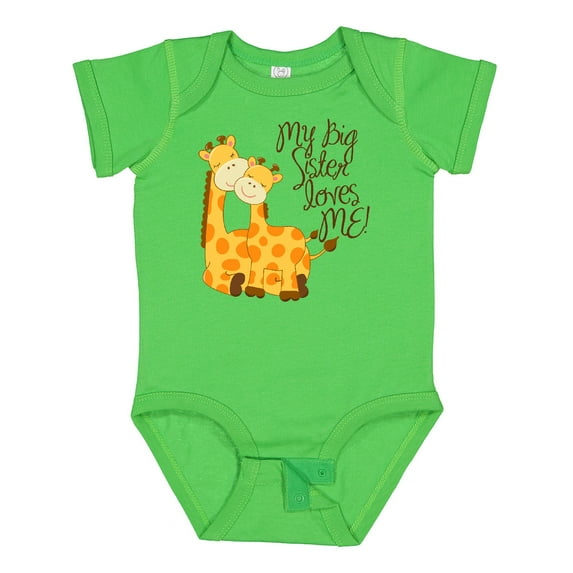 Inktastic My Big Sister Loves Me Boys or Girls Baby Bodysuit