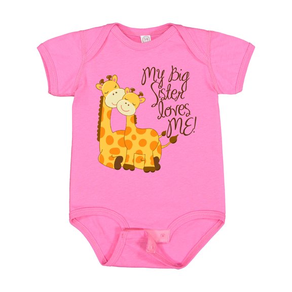 Inktastic My Big Sister Loves Me Boys or Girls Baby Bodysuit